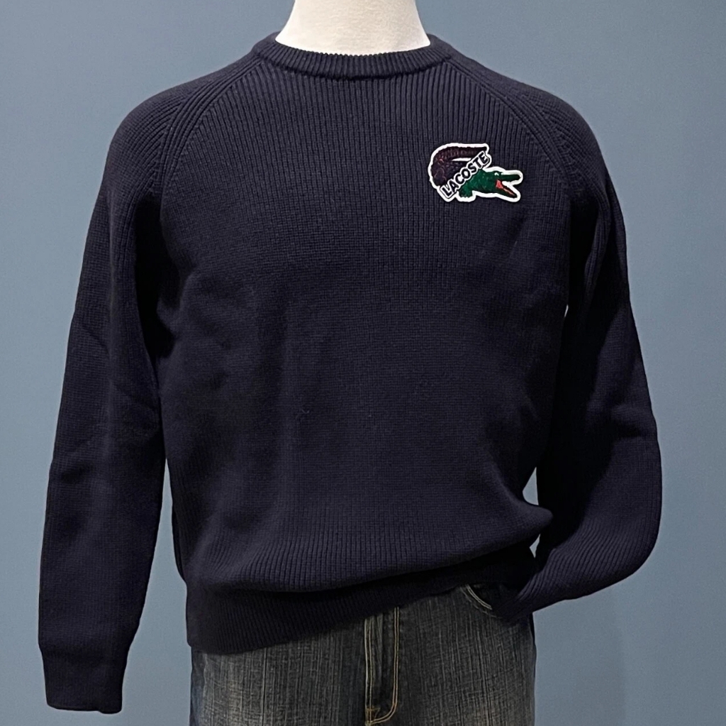 Made In France Lacoste Crocodile Sweater 100% Wool